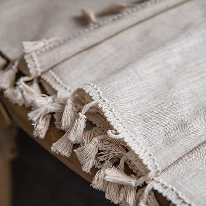 Sutuo Home Boho Curtain for Farmhouse Bedroom, Natural Linen Look Textured - Image 5