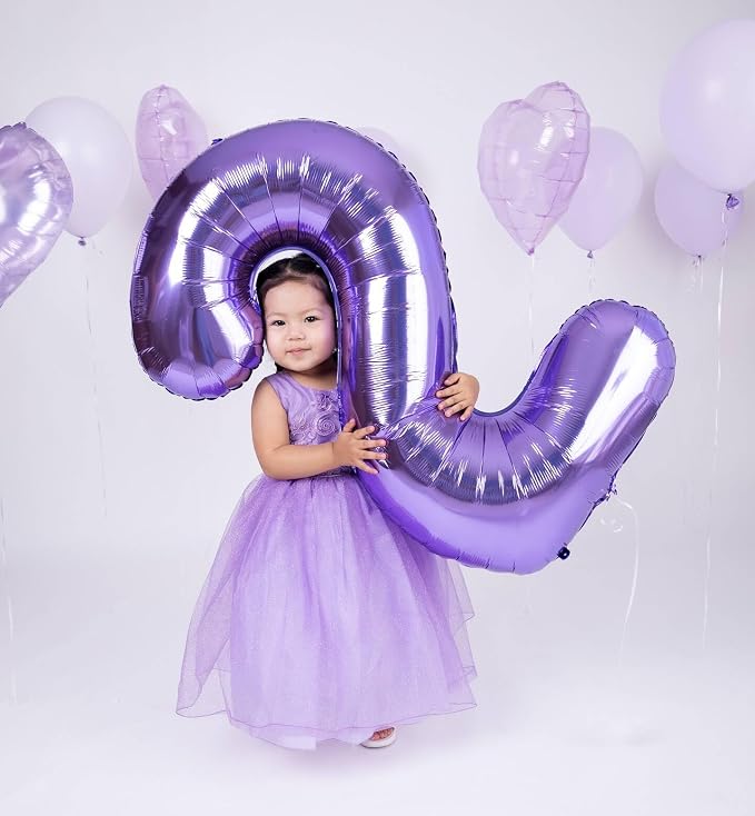 9 Balloon - Purple Birthday Number Balloons, 40 Inch Decorations Men Women | - Image 4
