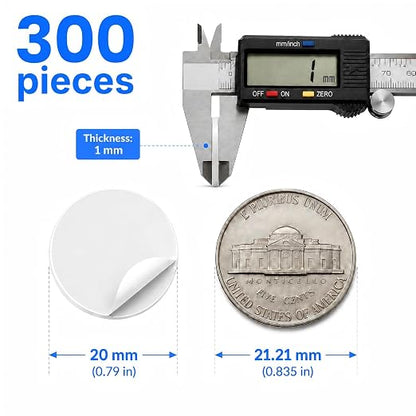300 PCS Sticky Dots Double Sided, 0.79" X 0.04" Adhesive Dot | Removable - Image 2