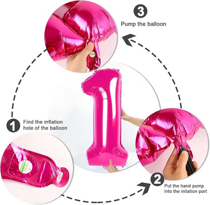 4 Balloon Number 40 Inch Hot Pink Balloons - Image 6