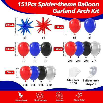 Spider Balloon Arch Garland Kit - Image 2