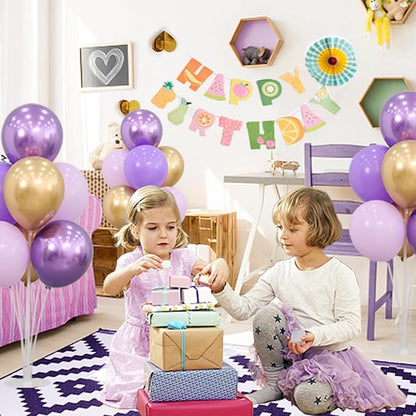 4 Sets Balloon Stands Kit for Table Purple Gold Balloons Holder Sticks - Image 4