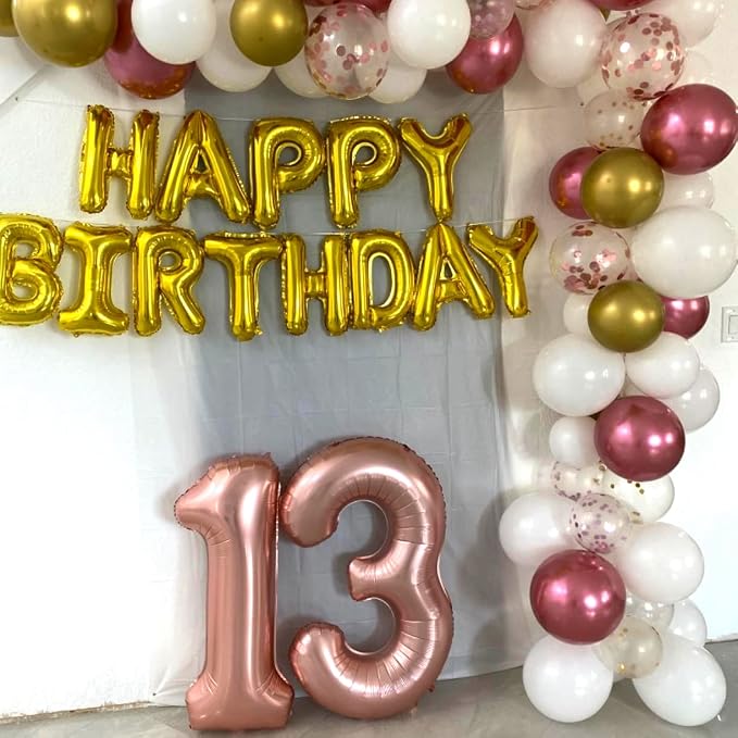 Rose Gold Number 30 Balloons, 40 Inch Rose Gold Mylar Foil Number 3 & 0 Balloons - Image 5