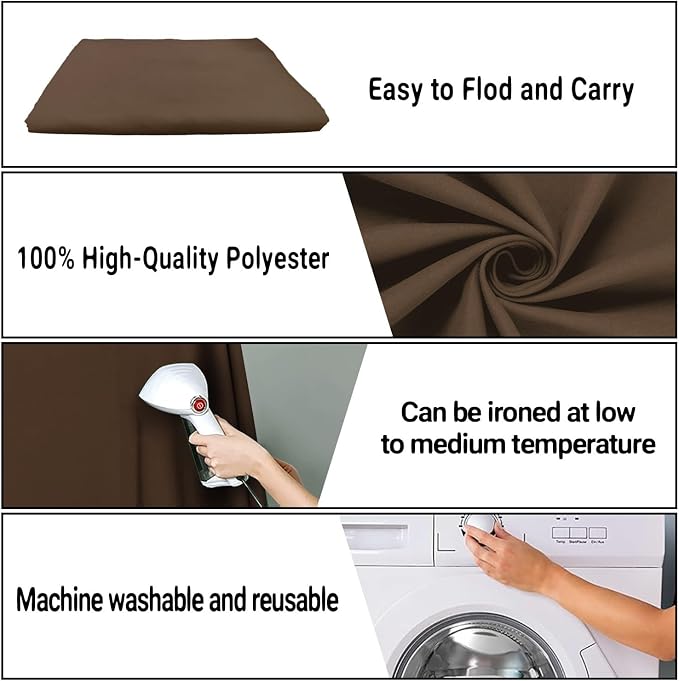 Brown Photography Backdrop for Photoshoot, Fabric 10x20ft | Polyester Studio - Image 7