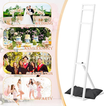 3 Pack White Wedding Backdrop Stand, Adjustable Metal Arch - Image 7