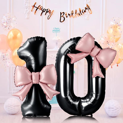 40 Inch Black Number 0 Balloon - Image 7