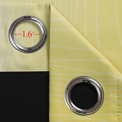 Yellow and Black Ombre Blackout Curtains - Image 7