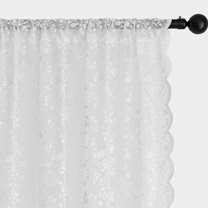 Anmao Vintage Lace Sheer Curtains 63 Inches Long - Image 6
