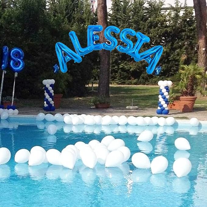 TONIFUL 40 Inch Large Blue Letter S Foil Balloons Alphabet Balloons | Giant - Image 5