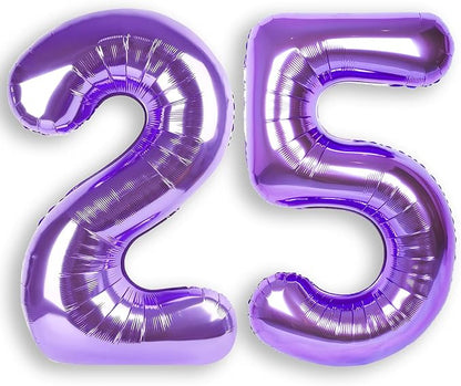 RainbowQ Purple 25 Balloon Number 40 Inch 0-40 Foil Large Balloons | Big Mylar by RainbowQParty