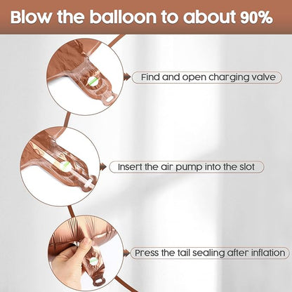 9 Balloon - Brown Birthday Number Balloons, 40 Inch Decorations Men Women | - Image 6