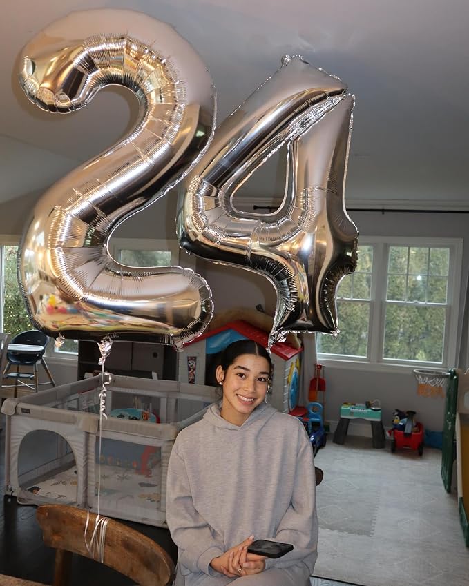 Sliver Number 8 Balloon 40 Inch - Image 7