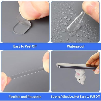 JANYUN 280 Pcs Mounting Putty, Double Sided Sticky Dots Adhesive Tack | Clear - Image 3