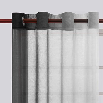DWCN Black Ombre Short Sheer Curtains - Image 10