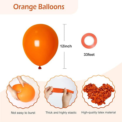 50 Pack Orange Balloons 12 Inch - Image 2