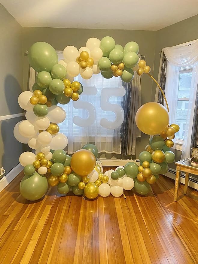 6 Balloon Numbers Birthday Decorations, 40In White Balloons - Image 3