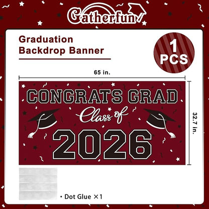 2026 Graduation Party Plastic Backdrop - Image 2