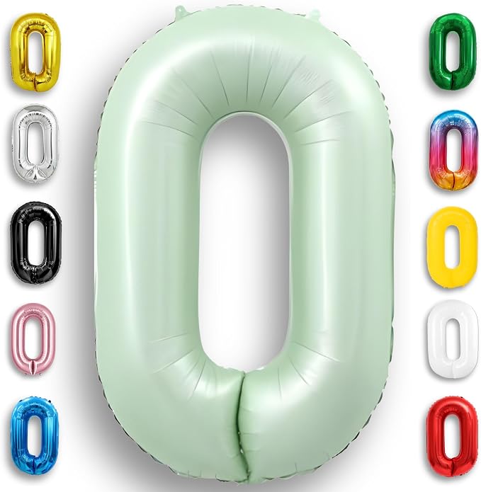 Green Number Balloon 0 Mylar Foil Balloons 32 inch by Unknown