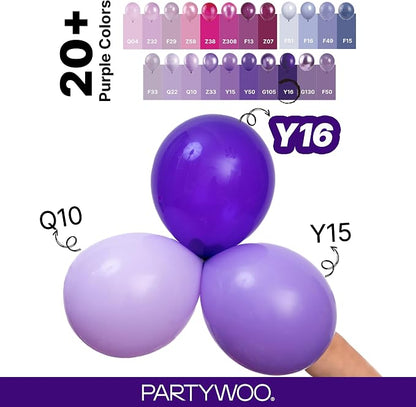 PartyWoo Dark Purple Balloons 140pcs Royal Purple Color 18 12 10 5 Inch | 18 12 - Image 5