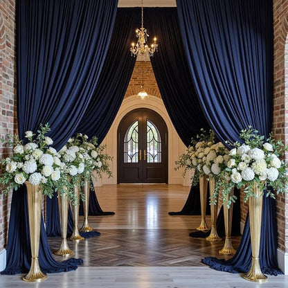 50ft×12ft Navy Blue Backdrop Curtain - Image 5