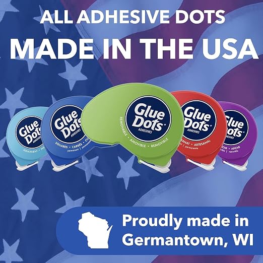 Glue Dots, Removable Dots Dot N' Go Dispenser, Double-Sided, .38 Inch, 1200 Dots - Image 6