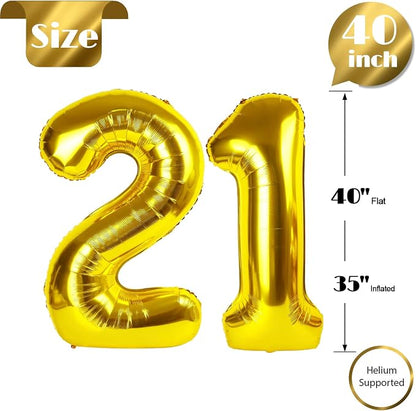 Gold 21 Balloon - Image 6