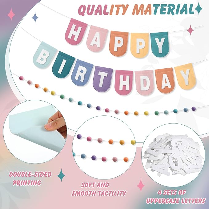 Hahafelt 125 Pcs Make Your Own Banner Kit Personalized Handmade Name Scallop - Image 3