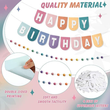Hahafelt 125 Pcs Make Your Own Banner Kit Personalized Handmade Name Scallop - Image 3