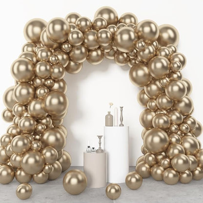 Amandir 153 Pcs Chrome Gold Balloons Arch Garland Kit Different Sizes | 18 12 - Image 2