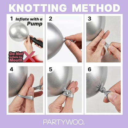 PartyWoo Lavender Balloons 120pcs Light Pastel Purple Lilac Color | 18 12 10 5 - Image 7
