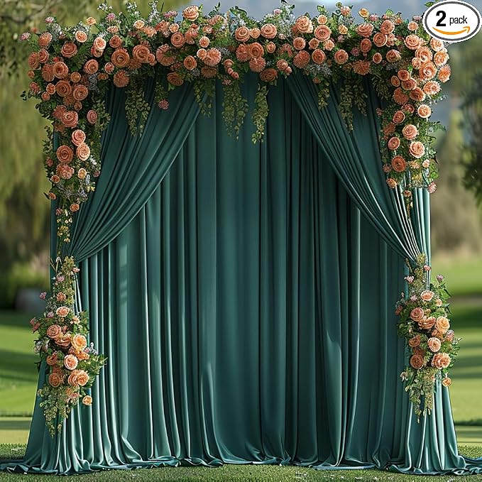 30x10ft Wrinkle Free Hunter Green Backdrop Curtain by ESGOTBME