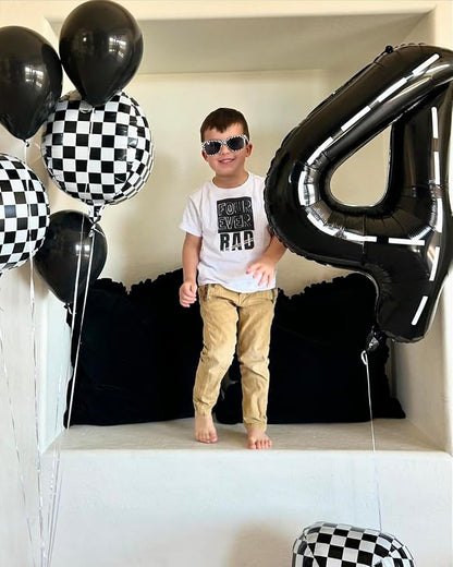 Line 4 Balloon - Number Balloon 40 Inch, 4th Line Birthday Decorations | Giant - Image 3