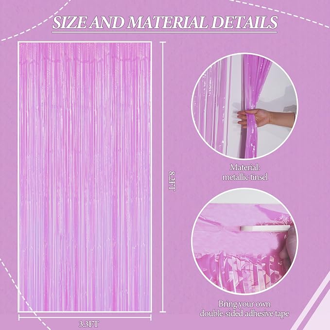 DECOCKRAT 3 Pack Foil Fringe Backdrop - Image 2