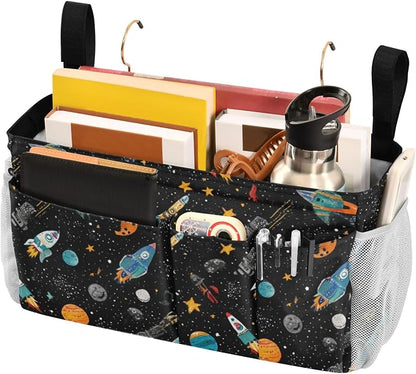 Bedside Caddy Metal Frame Hanging Organizer Bunk Bed Dorm Accessories Hook And - Image 3