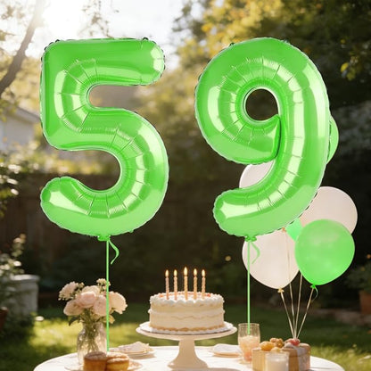 40 Inch Number 59 Balloons for 59th Birthday Party Decorations, 0-100 Fruit - Image 3