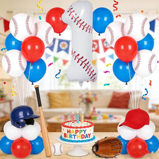 Baseball Birthday Decorations, Sport Themed Balloons - Image 5