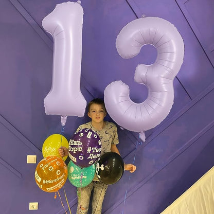 Light Purple Number 21 Balloons - Image 3
