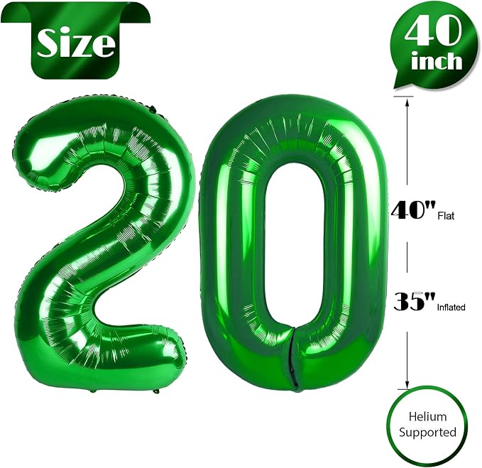 Green 20 Balloon - Image 5