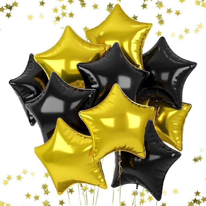 18 Inch Black Star Balloons by FEYG
