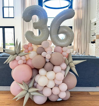 Cream Number 1 Balloon 40 Inch, 1st Birthday Party Decorations Men Women | Foil - Image 8