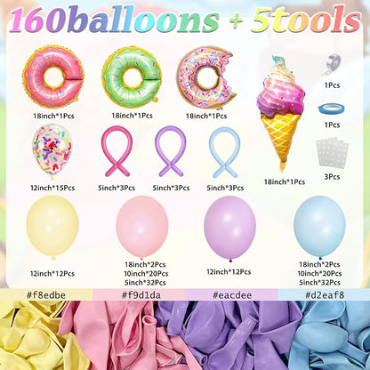 Pastel Donut Balloon Arch Garland Kit, - Image 3