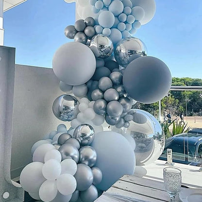 Voircoloria 105pcs Dusty Blue Party Latex Balloons, 12inch | - Image 5