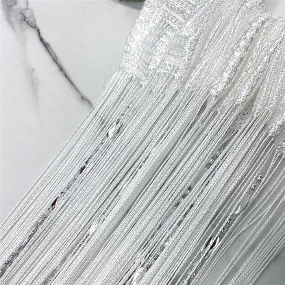 ave split 100cmX200cm Decorative Door String Curtain Beads Wall Panel Fringe - Image 5