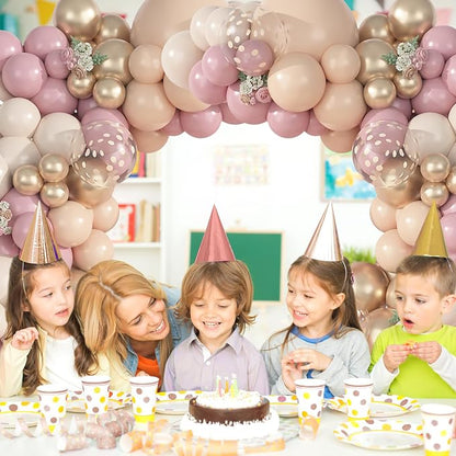 157Pcs Boho Dusty Pink Balloons Arch Garland Kit Different Size | Blush Pink - Image 4