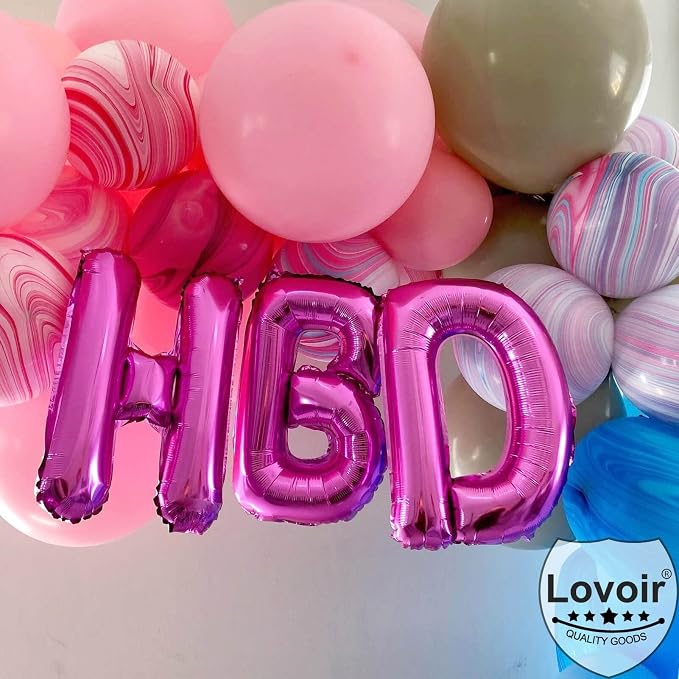 Lovoir 40 Inch Large Hot Pink Letter M Balloons Big Size Jumbo Mylar Foil - Image 3
