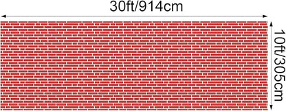 VitalCozy 10 x 30 ft Red Brick Wall Backdrop Fabric Brick Photo Background | - Image 2