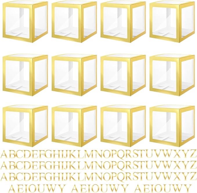 Thyle 12 Pcs Transparent Balloon Boxes Clear Balloon Boxes by Thyle