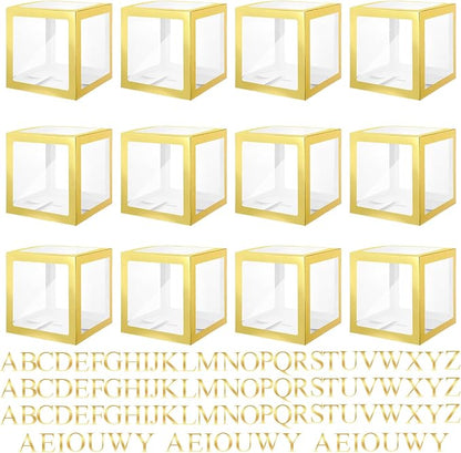 Thyle 12 Pcs Transparent Balloon Boxes Clear Balloon Boxes by Thyle