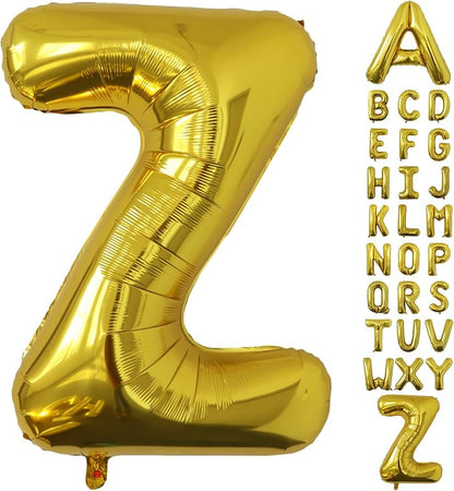 Letter Balloons Gold Party Balloon by United-UnicornsParty