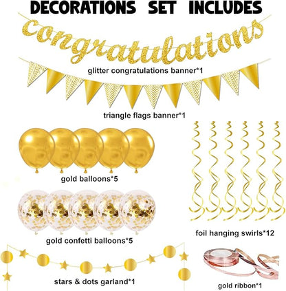 Congratulations Banner Kit for Graduation Party Decorations, Class of 2026 - Image 2